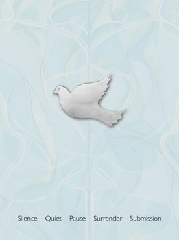 The dove represents the descent of Grace, a possible outcome when in a state of surrender
